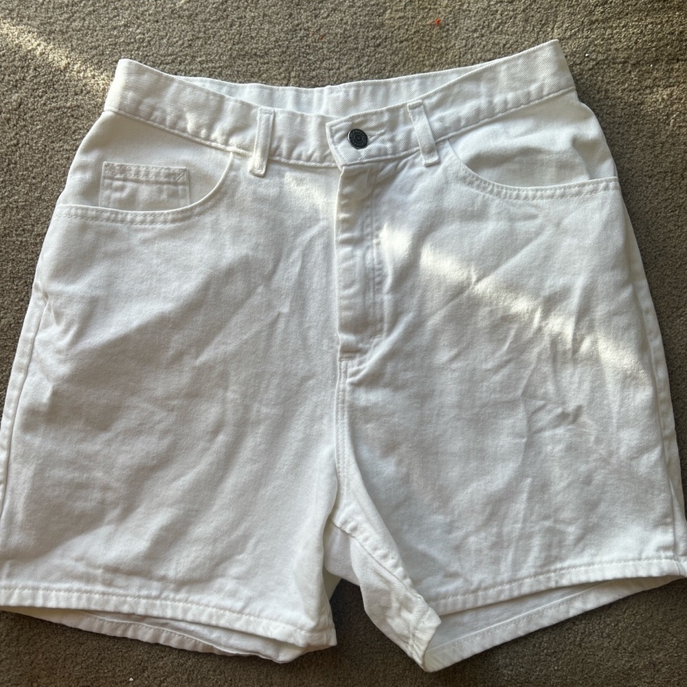 Lee Baggy Off White Denim Shorts